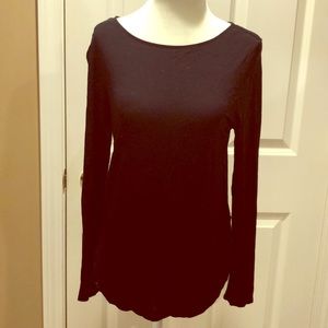 Basic black crew neck top